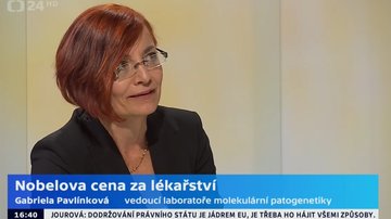 Nobel Prize in Physiology or Medicine - an interview with G. Pavlínková for ČT24 about HIF